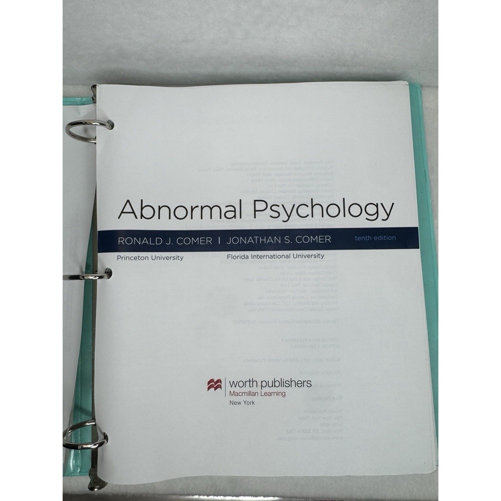 Abnormal Psychology (10th‎ edition)